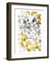 Golden Grey Triangles Mate-OnRei-Framed Art Print