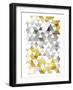 Golden Grey Triangles Mate-OnRei-Framed Art Print