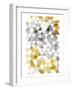 Golden Grey Triangles Mate-OnRei-Framed Art Print