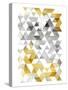 Golden Grey Triangles Mate-OnRei-Stretched Canvas