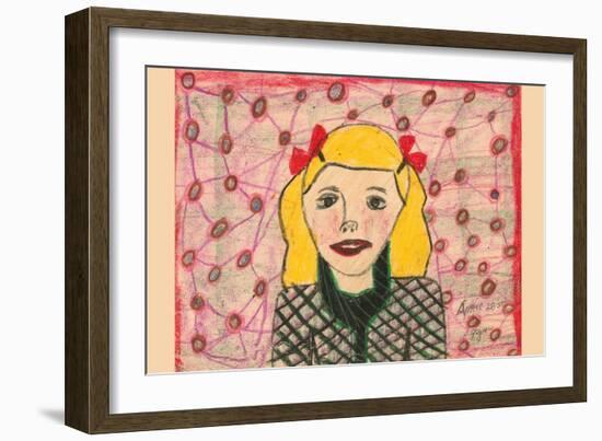 Golden Hair Girl-Norma Kramer-Framed Art Print