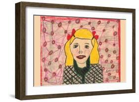 Golden Hair Girl-Norma Kramer-Framed Art Print