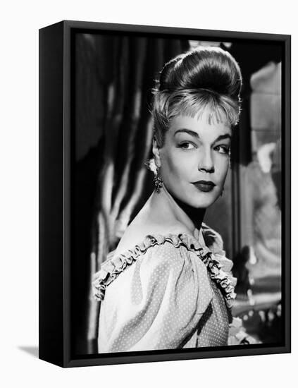 Golden Helmet' by Jacques Becker starring Simone Signoret, 1952 (b/w photo)-null-Framed Stretched Canvas