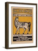 Golden Horse Avg. 50's Safety Matches-null-Framed Art Print