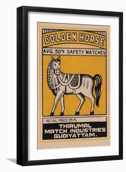 Golden Horse Avg. 50's Safety Matches-null-Framed Art Print