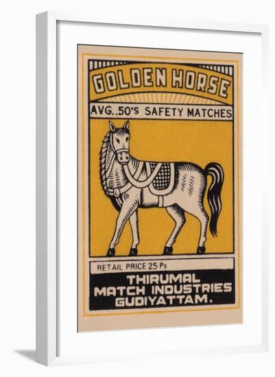 Golden Horse Avg. 50's Safety Matches-null-Framed Art Print