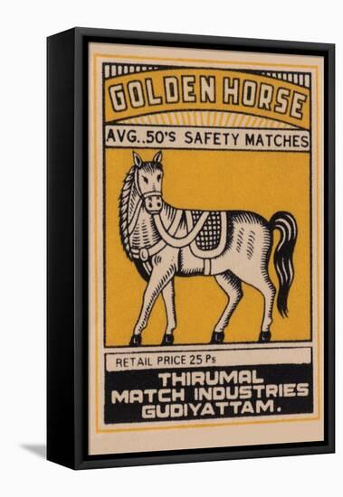 Golden Horse Avg. 50's Safety Matches-null-Framed Stretched Canvas