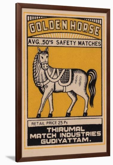 Golden Horse Avg. 50's Safety Matches-null-Framed Art Print