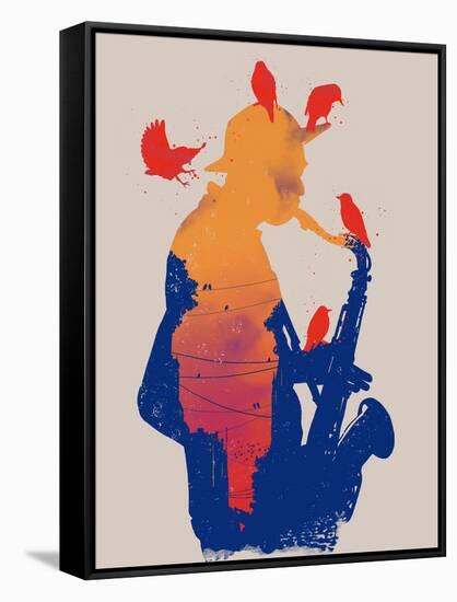 Golden Hour Jazz-null-Framed Stretched Canvas