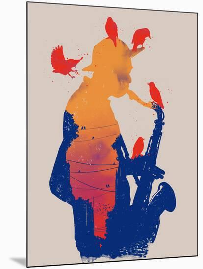 Golden Hour Jazz-null-Mounted Poster