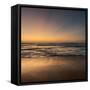 Golden Hour Seascape with Soft Light, God Rays and Golden Sand-Anton Gorlin-Framed Stretched Canvas
