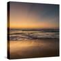 Golden Hour Seascape with Soft Light, God Rays and Golden Sand-Anton Gorlin-Stretched Canvas