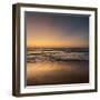 Golden Hour Seascape with Soft Light, God Rays and Golden Sand-Anton Gorlin-Framed Photographic Print