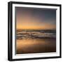 Golden Hour Seascape with Soft Light, God Rays and Golden Sand-Anton Gorlin-Framed Photographic Print