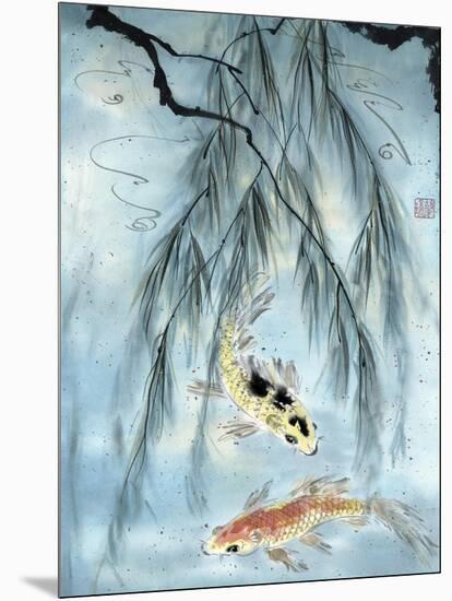 Golden Koi-Nan Rae-Mounted Art Print