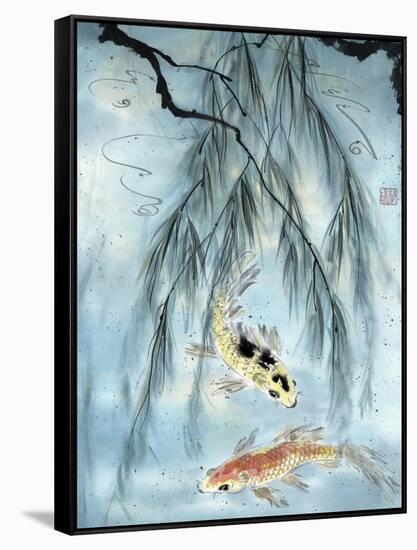 Golden Koi-Nan Rae-Framed Stretched Canvas