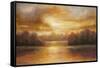 Golden Lake Glow II-Michael Marcon-Framed Stretched Canvas