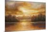 Golden Lake Glow II-Michael Marcon-Mounted Premium Giclee Print