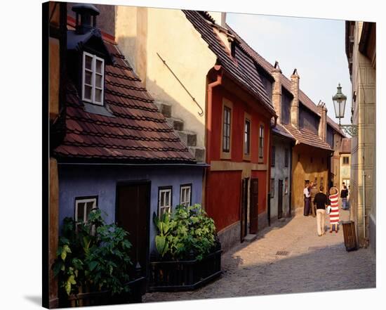Golden Lane, Prague Castle, Prague, Central Bohemia, Czech Republic-null-Stretched Canvas