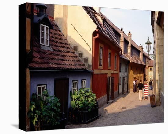 Golden Lane, Prague Castle, Prague, Central Bohemia, Czech Republic-null-Stretched Canvas