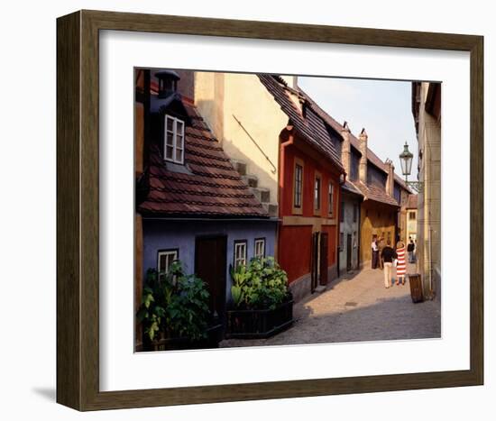 Golden Lane, Prague Castle, Prague, Central Bohemia, Czech Republic-null-Framed Art Print