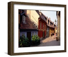 Golden Lane, Prague Castle, Prague, Central Bohemia, Czech Republic-null-Framed Art Print