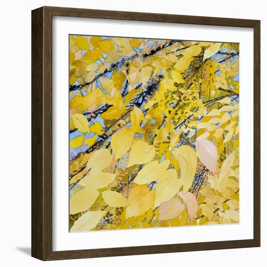 Golden Leaves-Sharon Pitts-Framed Giclee Print