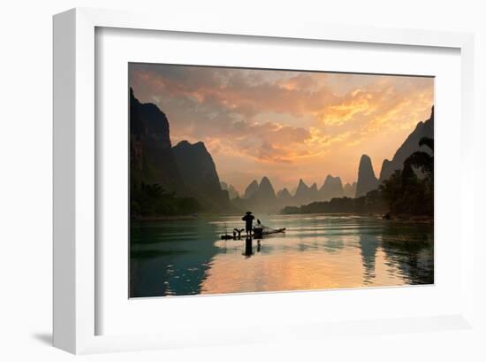 Golden Li River-null-Framed Art Print