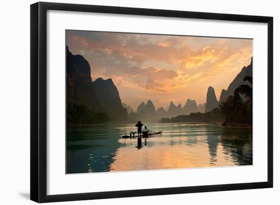 Golden Li River-null-Framed Art Print