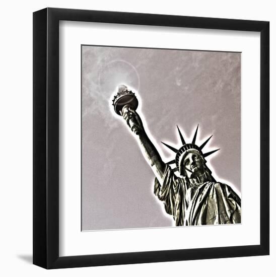 Golden Liberty-null-Framed Art Print