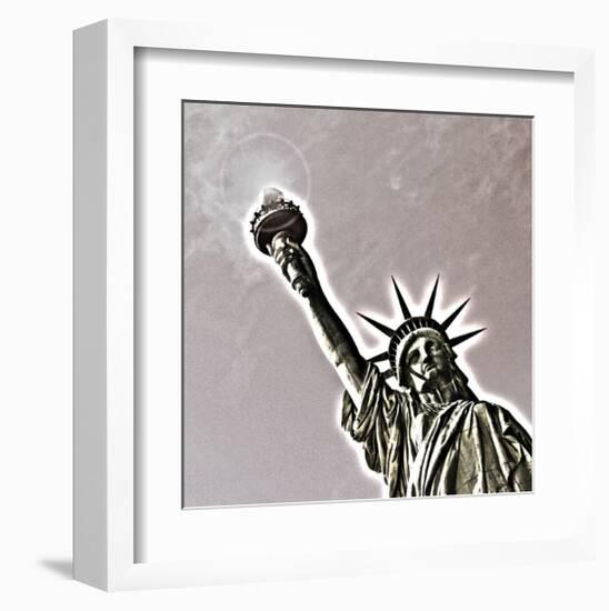 Golden Liberty-null-Framed Art Print