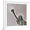 Golden Liberty-null-Framed Art Print