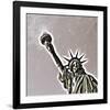 Golden Liberty-null-Framed Art Print