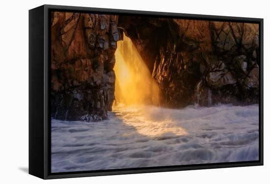 Golden Light at Big Sur, California Coast-Vincent James-Framed Stretched Canvas