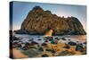 Golden Light at Ocean Door, Big Sur, California Coast, Pfieffer Beach-Vincent James-Stretched Canvas