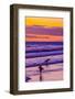 Golden light of the setting sun reflects a gold glow on the beach at Pererenan Beach, Bali.-Greg Johnston-Framed Photographic Print