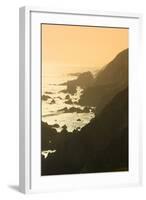 Golden Light on Coastal Hills of Califonia's Big Sur-Anna Miller-Framed Photographic Print