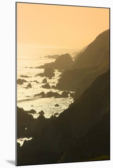 Golden Light on Coastal Hills of Califonia's Big Sur-Anna Miller-Mounted Photographic Print