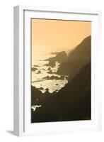 Golden Light on Coastal Hills of Califonia's Big Sur-Anna Miller-Framed Photographic Print