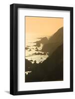 Golden Light on Coastal Hills of Califonia's Big Sur-Anna Miller-Framed Photographic Print