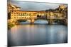 Golden Light On Ponte Vecchio-George Oze-Mounted Photographic Print