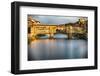 Golden Light On Ponte Vecchio-George Oze-Framed Photographic Print