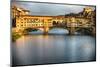 Golden Light On Ponte Vecchio-George Oze-Mounted Photographic Print