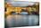 Golden Light On Ponte Vecchio-George Oze-Mounted Photographic Print