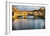 Golden Light On Ponte Vecchio-George Oze-Framed Photographic Print