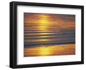 Golden Light on Ripples on the Sea Shore-David Tipling-Framed Photographic Print