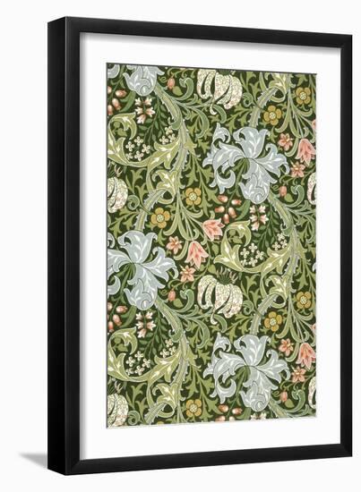 Golden Lily Wallpaper, Paper, England, Late 19th Century-William Morris-Framed Giclee Print