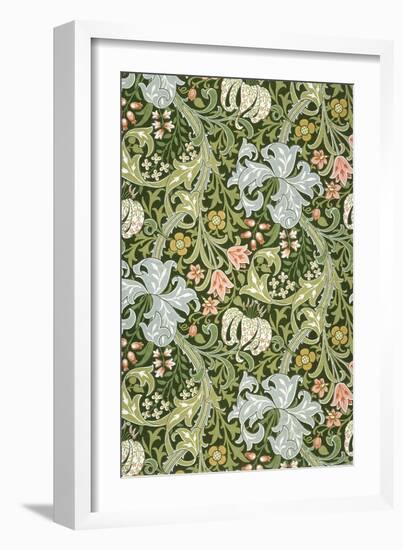 Golden Lily Wallpaper, Paper, England, Late 19th Century-William Morris-Framed Giclee Print