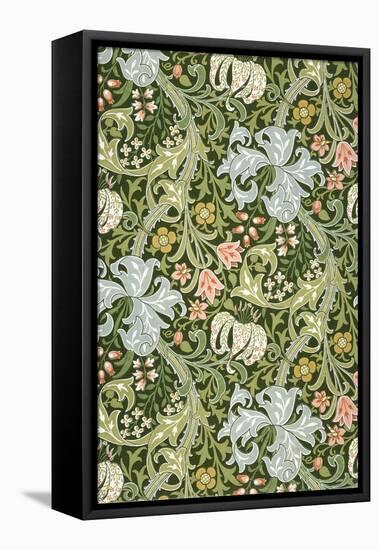 Golden Lily Wallpaper, Paper, England, Late 19th Century-William Morris-Framed Stretched Canvas