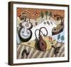 Golden Lines I-Maya Eventov-Framed Art Print